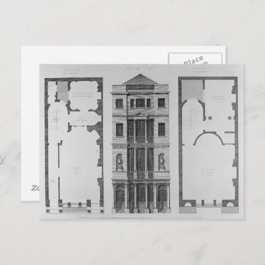 Hoogte van het British Coffee House Briefkaart (Voorkant / Achterkant)