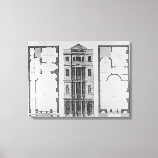 Hoogte van het British Coffee House Canvas Afdruk (Voorkant)