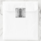 Hoogte van het British Coffee House Vierkante Sticker (Tas)
