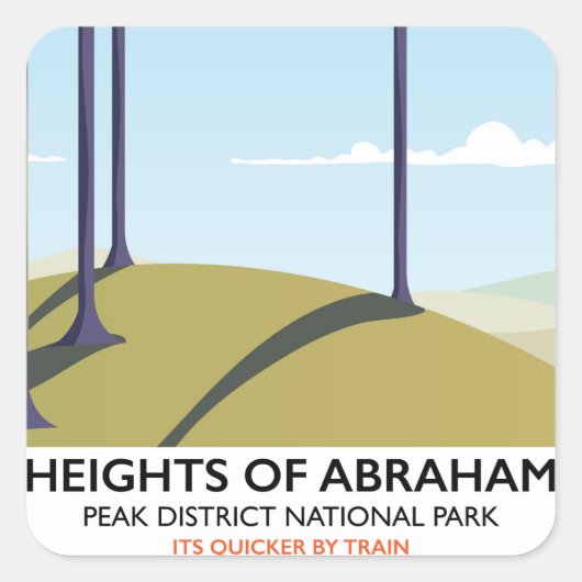 Hoogte van het poster van het district Abraham Pea Vierkante Sticker (Voorkant)