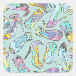 Hoogte Vierkante Sticker