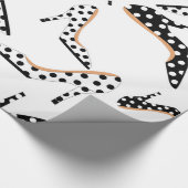 Hoogte witte en zwarte hoogten cadeaupapier (Hoek)