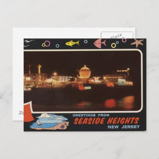 Hoogte zeewater, NJ Briefkaart (Voorkant / Achterkant)