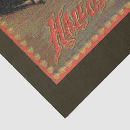  hoogtemast met heks en duivels tissuepapier (Detail)