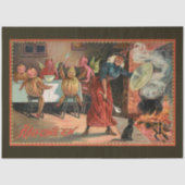  hoogtemast met heks en duivels tissuepapier (Voorkant)