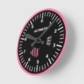 Hoogtemeter Lady Pilot Aviation Geek Ronde Klok (Hoek)