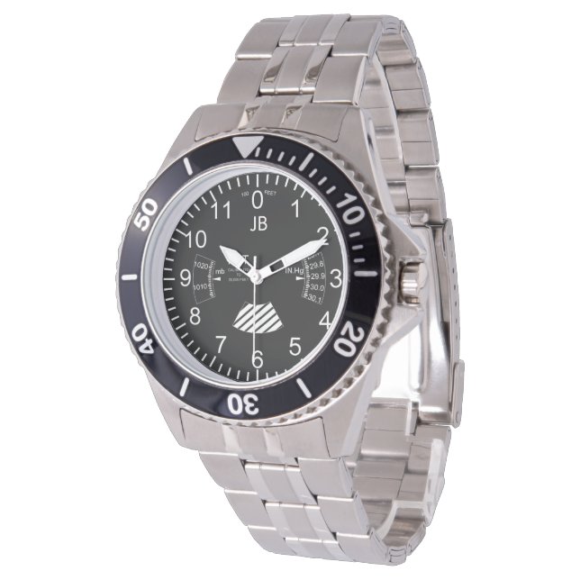 hoogtemeterbewaking van het vliegtuig horloge (Gekanteld)