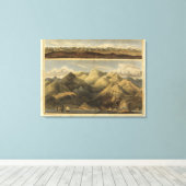 Hoogten, bergen van Schotland Canvas Afdruk (Insitu (Houten vloer))