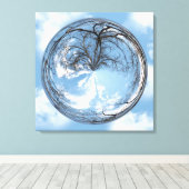 Hoogten van de hemel en hemel in de bel canvas afdruk (Insitu (Houten vloer))