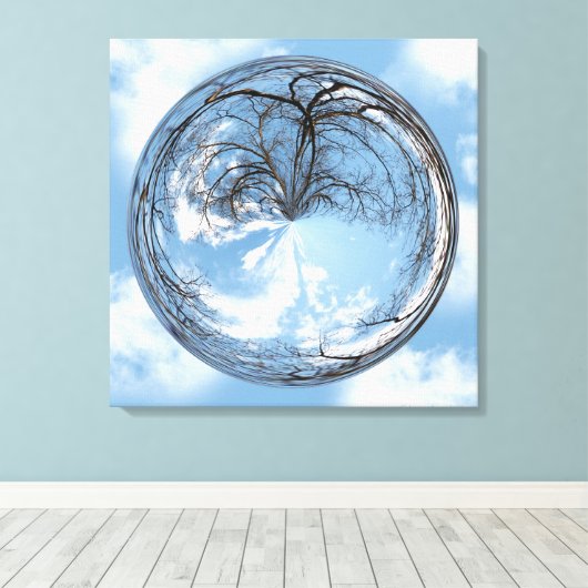 Hoogten van de hemel en hemel in de bel canvas afdruk (Insitu (Houten vloer))