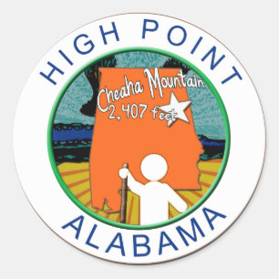 HOOGTEPUNT ALABAMA CHEAHA MT. RONDE STICKER