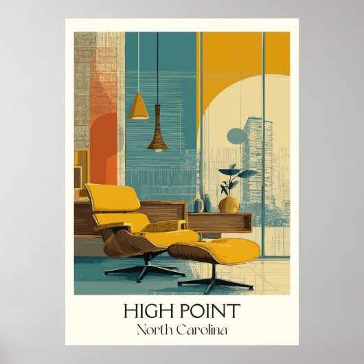 Hoogtepunt NC moderne interieurkunst Poster (Voorkant)