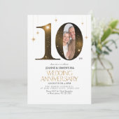 Hoogtepunten 10e bruiloft Jubileum Foto ID1165 Kaart (Staand voorkant)