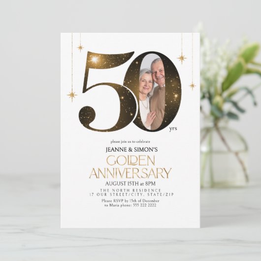 Hoogtepunten Golden 50e Jubileum Foto ID1165 Kaart (Staand voorkant)