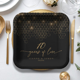 Hoogtepunten Goud 10e Jubileum ID1165 Papieren Bordje