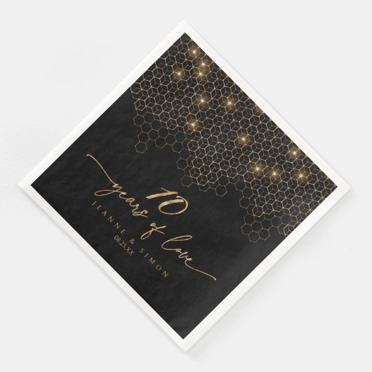 Hoogtepunten Goud 10e Jubileum ID1165 Servet (Hoek)