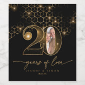 Hoogtepunten Goud 20e Jubileum Foto ID1165 Wijn Etiket (Enkel label)