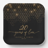 Hoogtepunten Goud 20e Jubileum ID1165 Papieren Bordje (Voorkant)