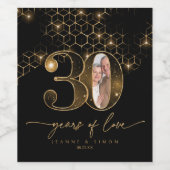 Hoogtepunten Goud 30e Jubileum Foto ID1165 Wijn Etiket (Enkel label)