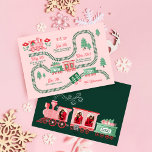 Hoogtepunten  Train & Track Foto's aan het einde v Feestdagenkaart<br><div class="desc">Met een jaar zo memorabel moet je het delen. Stuur dit leuke jaar in de review kerstkaart naar je familie en vrienden met onze leuke roze roze trein- en trackkaart kerstkaart. Deel je favoriete momenten, avonturen en hoogtepunten uit 2023 die langs de kronkelende spoorweg worden geplaatst. De baan is omlijst...</div>