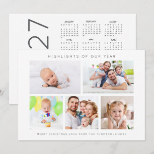 Hoogtepunten van Jaar 5 Foto Agenda 2027 Kerstmis Feestdagenkaart