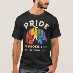 Hoogtepunten van Phoenix City Arizona USA Rainbow T-shirt