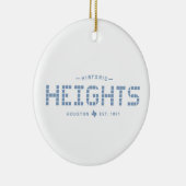 Hoogtes Tegel, Blauwe Tegel, Houston Heights Keramisch Ornament (Rechts)