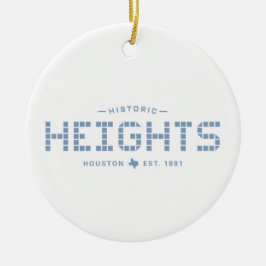 Hoogtes Tegel, Blauwe Tegel, Houston Heights Keramisch Ornament