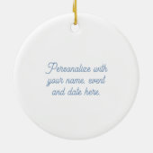 Hoogtes Tegel, Blauwe Tegel, Houston Heights Keramisch Ornament (Achterkant)