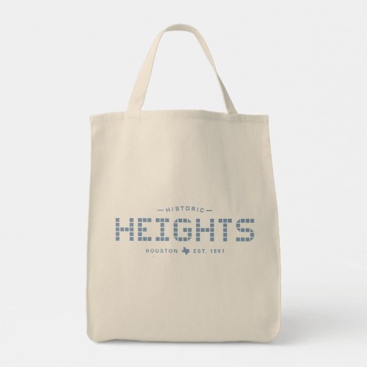 Hoogtes Tegel, Blauwe Tegel, Houston Heights Tote Bag (Achterkant)