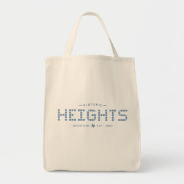 Hoogtes Tegel, Blauwe Tegel, Houston Heights Tote Bag