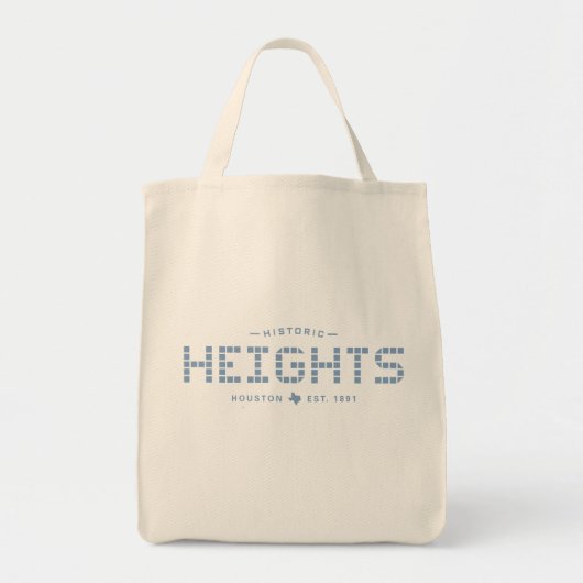 Hoogtes Tegel, Blauwe Tegel, Houston Heights Tote Bag (Voorkant)
