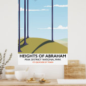 Hoogtes van Abraham Peak District Rail poster (Keuken)