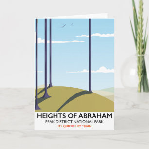 Hoogtes van Abraham Peak District Rail poster Feestdagen Kaart
