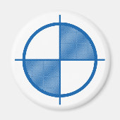 Hoogtesymbool magneet (blauw) (Voorkant)