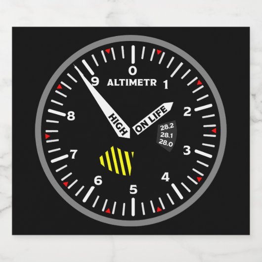 hoogtevlieger Aviation Geek Sparkling Wijnetiket (Enkel label)