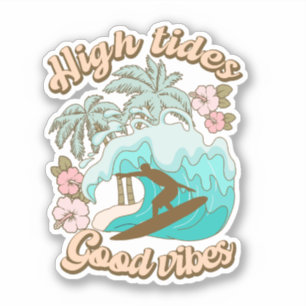 hoogtij goede vibes boho retro Surf Sticker