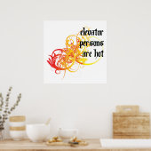 Hoogverhitte personen poster (Keuken)