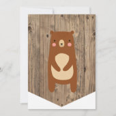 Hoogvoorzitter 1st Birthday Banner Woodland Beer Kaart (Voorkant)