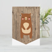 Hoogvoorzitter 1st Birthday Banner Woodland Beer Kaart (Staand voorkant)