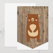 Hoogvoorzitter 1st Birthday Banner Woodland Beer Kaart (Voorkant / Achterkant)