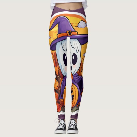 Hoogwaardig Cartoon skelet Leggings (Voorkant)