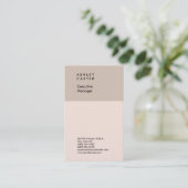 Hoogwaardig linnenelegant, minimalistisch visitekaartje (Staand voorkant)