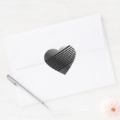 Hoogwaardig roestvrij staal hart sticker (Envelop)