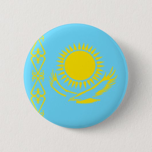 Hoogwaardige Kazachstan-vlag Ronde Button 5,7 Cm (Voorkant)