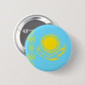 Hoogwaardige Kazachstan-vlag Ronde Button 5,7 Cm (Voorkant /achterkant)