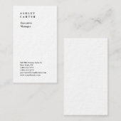 Hoogwaardige, professionele elegant, minimaal visitekaartje (Voorkant / Achterkant)