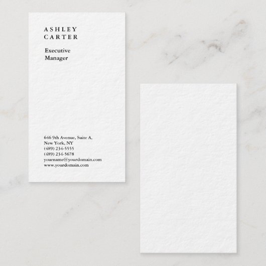 Hoogwaardige, professionele elegant, minimaal visitekaartje (Voorkant / Achterkant)