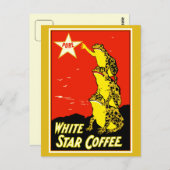 Hoogwaardige retro White Star Coffee en Briefkaart (Voorkant / Achterkant)