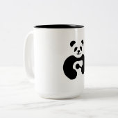 Hoogwaardige schattige panda-mok tweekleurige koffiemok (Voorkant links)